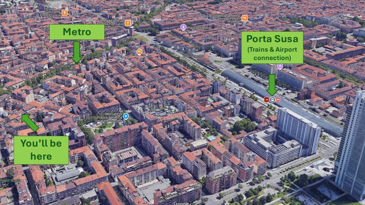 Bell'Appartamento In Cit Turin, Interamente Ristrutturato Экстерьер фото
